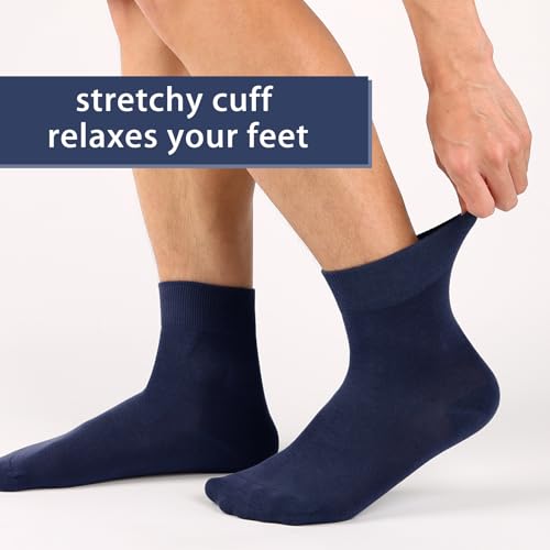 Image of FGZ Mens Crew Socks Breathable Cotton Soft Casual Thin Socks for Work,Sport & Everyday Wear,5 Pairs