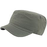Baumwolle 100% RaOn A203 Irish schlicht leer Kurze Rechnung Design kühl Armee Golfclub Kadett Militär für Herren 6~7/8 7 1/4 (55 cm ~ 58 cm) Grün