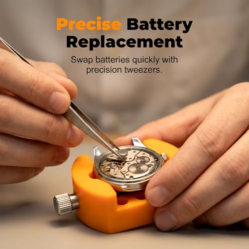 Image of Watch Repair Kit, Watch Link Removal Kit, Watch Battery Replacement Tool Kit, Watch Case Opener, Holder, Spring Bar, Tweezer, Screwdriver, Watch Tool Kit for Watch Back Removal and Band Replacement