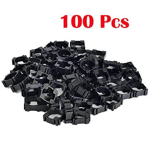 Mggi 100Pcs 18650 Lithium Battery Cell Holder, Plastic Li-Ion Battery Pack Bracket Safety Spacer Radiating Shell Storage Bracket Cylindrical Cell Battery Stand Cell Spacer For Diy Fixed Battery #TOP3