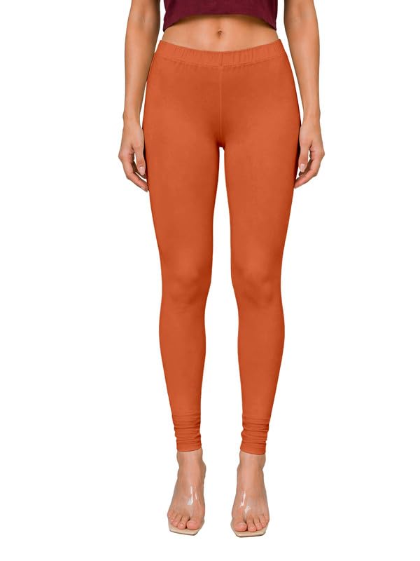 Image of TRENDMALLS Women's Microfiber Elastane Stretch Soft Churidar Length Leggings with Ultrasoft Waistband