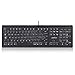 Price comparison product image perixx PERIBOARD-324 Wired Backlit Keyboard with 2 Hubs, X Type Scissor Key, Black, UK Layout