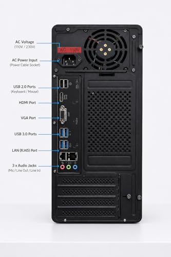 Image of lavya Core i5 Desktop Computer PC CPU | Core i5-4GEN (4590-Processor, 3.70 GHz) 16 GB DDR3 RAM | 512 GB SSD | HDMI /VGA | Ethernet | USB 3.0 | Windows 11 Pro & Office 21 | 2 Year Warranty
