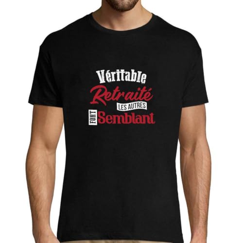 T-shirt homme véritable retraite le cadeau d'anniversaire humour original pour papa