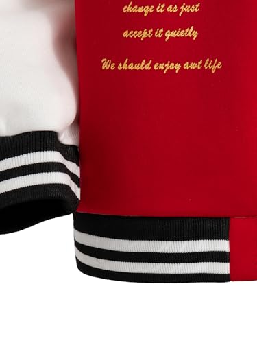 Boys Baseball Jacket Varsity Style Color-Blocking Letter Kids Button Cardigan Sweatshirt Fall Winter Outerwear4