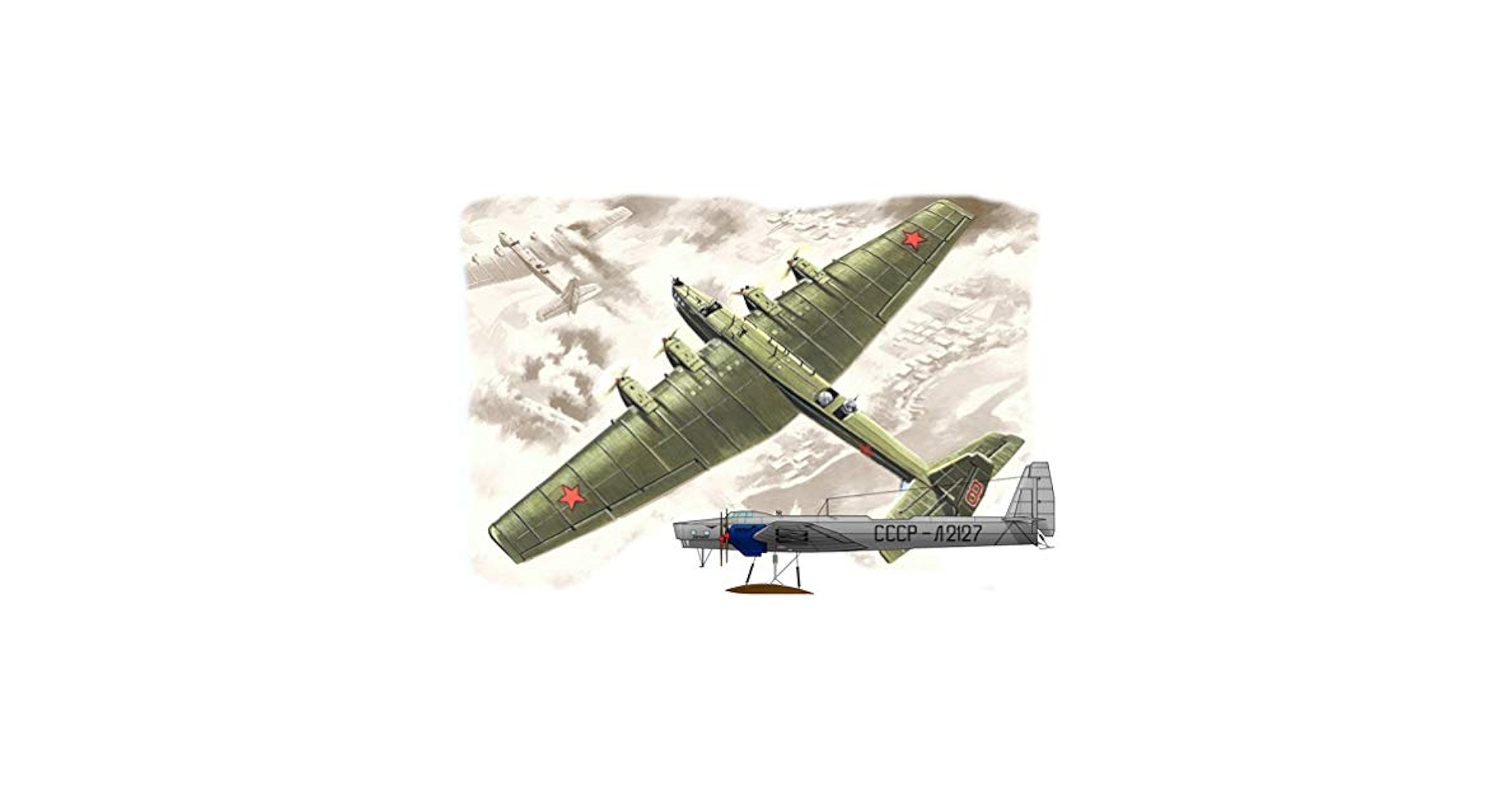 Amazon | マーズモデル 1/144 ソ連空軍 ツポレフ TB-3 重爆撃機