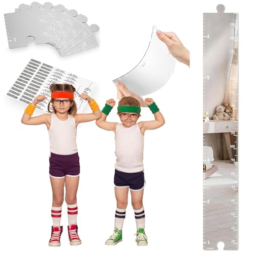 Growth Chart Mirror for Wall,Kids Height Wall Chart,Height Chart for Kids,Mirror Height Chart for Kids,Puzzle Mirror Growth Chart,Mirror Measuring Chart for Kids Height