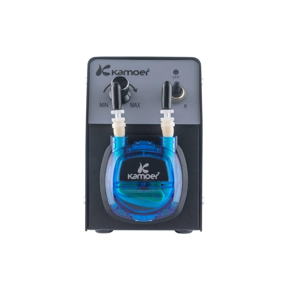 Peristaltische Dosierpumpe 12 V Kamoer kleine Flüssigkeitspumpe mit variabler Geschwindigkeit Für chemische Experimente im Labor, KCP PRO2 Norprene-Rohr: 3,2 mm × 6,4 mm, 40–210 ml/min, mit Netzteil