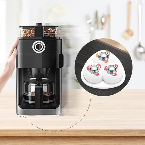 Image of Self Adhesive Appliance Sliders 8 Pack Kitchen & Furniture Rollers | Move Small Appliances Easily 360 Glide No Tools Peel Stick 12lbs Per Wheel