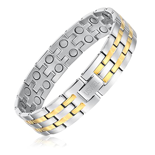 Men Anti-Stress Magnetic Therapy Bracelet - Arthritis & Carpal Tunnel Magnetic Bracelets for Men | Magnetotherapy Body Firming Bracelet, Boost Metabolism Energy Magnetic Bracelet, Birthday Lymphatic Health Jewelry