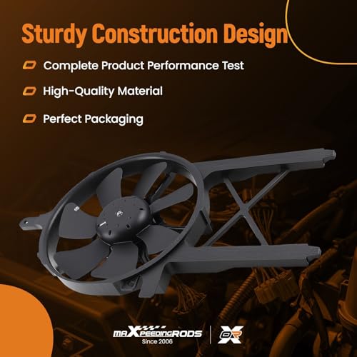Image of maXpeedingrods A /C Condenser Cooling Fan Assembly for Nissan Frontier 2005-2019 Pathfinder 2007-2012, 92120ZL00A 92120ZP50A 621387