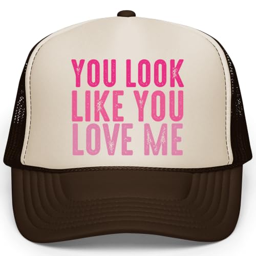 Image of You Look Like You Love Me Trucker Hat Country Song Lyrics Adult Classic 5 Panel Mesh Snapback