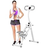 Stair Stepper for Home Gym - Vertical Stair Climber Workout Machine with Adjustable Handlebar - Full-Body Cardio Equipment - Compact Folding Aerobic Steppers for Exercise at Home by RAD Sportz (White)