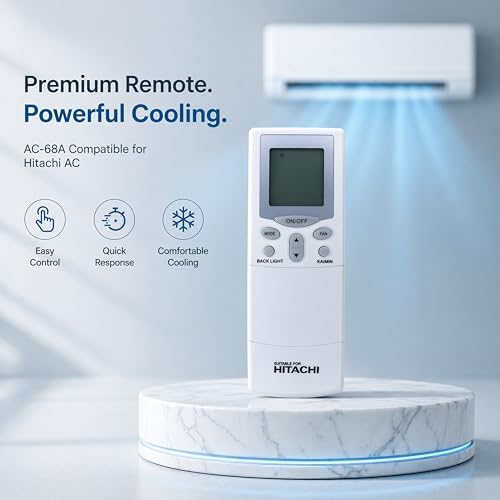 Image of Electronic Spices AC Remote | Compatible with Hitachi AC (Model AC-68A) with AAA Batteries