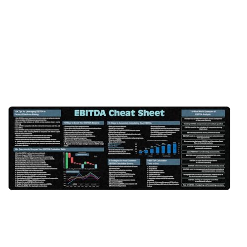 Image of EBITDA Cheat Sheet Mouse Mat KMH Mouse Pad Financial Analysis Large Desk Pad Mouse Pad for Accountants Analysts, Mousepad Gift Essential Computer Accessories for Study, Work, and Reference Purposes
