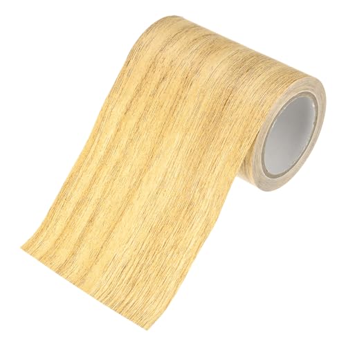 M METERXITY 1-Roll Wood Grain Repair Tape, 3.15in x 15ft Textured Realistic Self-Adhesive Wood Floor Tape Contact Paper for Furniture/Floors/Home [Golden Camel Oak]
