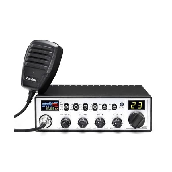 Radioddity CB-900 PRO CB Radio, AM/FM Mobile Radio with NOAA, RX & TX Noise Reduction, ASQ VOX Instant Emergency Channel 9, Support PA System, SWR High Alert for Trucker Driver