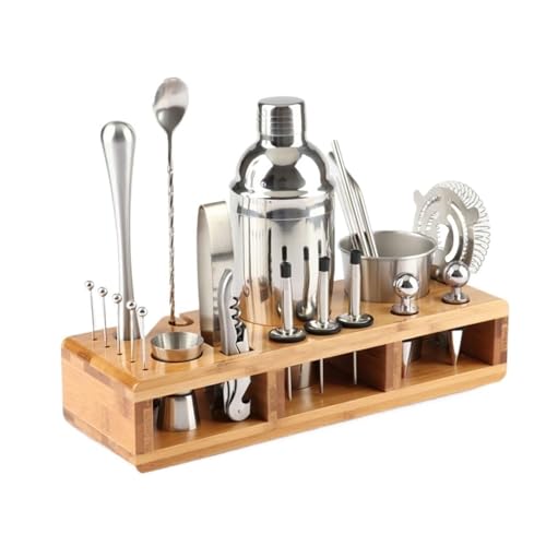 Set Bartender 23 Piezas Acero Inoxidable con Coctelera 750 ml