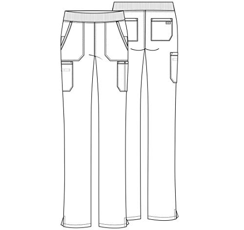 Scrub Pants For Women Workwear Originals Pull-On Waist With Rib-Knit Trim Ww210, M, Black #TOP6