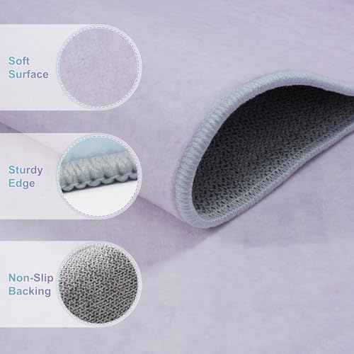 Tapete lavable 5x7 pies con diseño degradado morado miniatura 6