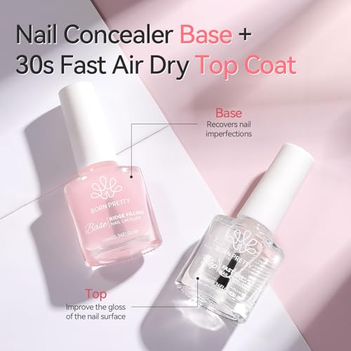 Born Pretty Set 2 Pzas Esmalte Base y Top Coat Translúcido miniatura 6