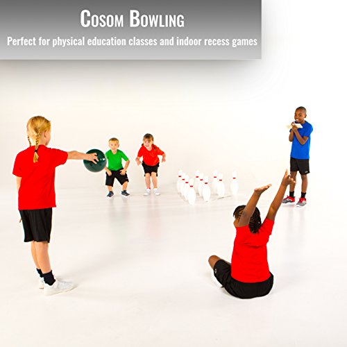 Cramer Cosom Bowling Balls, With Extra Finger Holes, For Elementary School Physical Education, Special Needs, Youth Party Game, Rubberized Bowling Ball, Kids Bowling Ball, 5 Pounds, Green #TOP1