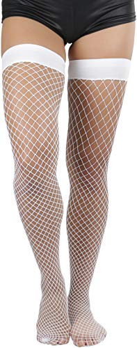 Image of ToBeInStyle Womens Versitile and Stylish Every-day Fishnet Thigh Highs