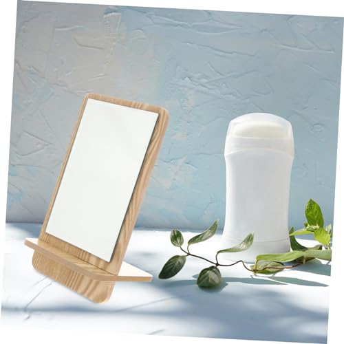 Espejo de Maquillaje de Madera Portátil con Luz miniatura 4