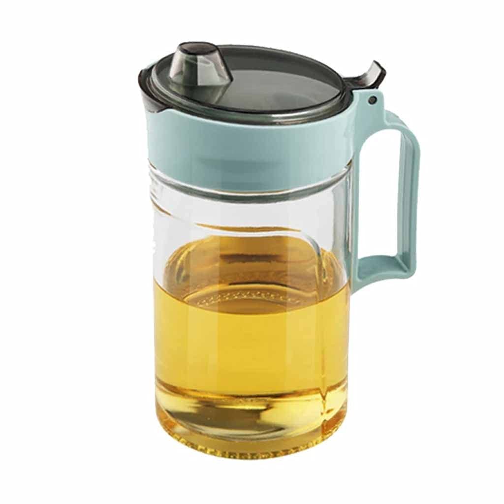 IANSHFKN Kitchen Oil Bottle Leadfree Glass Cruet Vinegar Soy Sauce Anti Leak Can Fasion Vingar Pourer