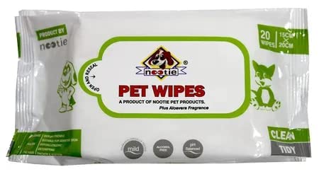 Nootie Anti-Bacterial Grooming Wet Pet Wipes for Dogs, Puppies & Pets with Fresh Apple Scent Dry Bath, Paw Cleaning and Daily Care (20 PCS. Wipes/Pack) (B0BZZ7GZ2Z) Amazon Price History, Amazon Price Tracker