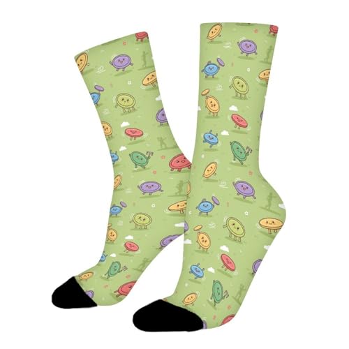 Cute Ultimate Frisbee Funny Novelty Crew Socks for Women Men Sports