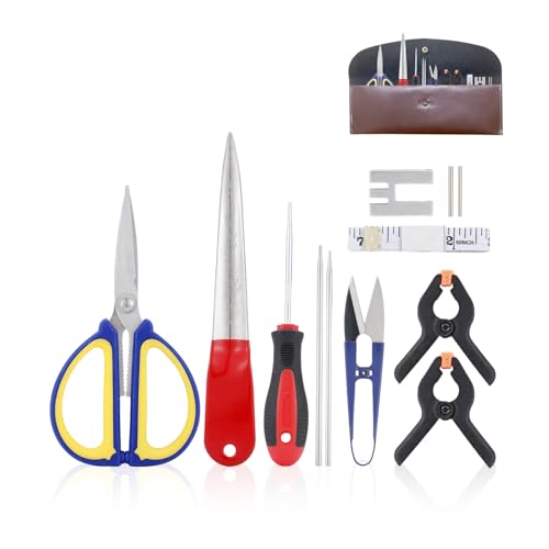 WISEPRO - Wisepro Basket Weaving Set, 13 PCS DIY Handcraft Rattan Tool Pine Needle Coiling Tool Beginner Kit for Basket Making, Furniture Repair