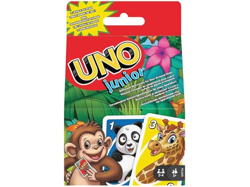 Mattel Games Juego de Cartas UNO Junior, Juego de Mesa para niños con Dibujos de Animales (Mattel GKF04) - Amazon Vine