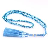 general sebhat efrem news  beirunde Tasbih Tesbih - 99 perline islamiche per preghiera, islamico islamico subha sebha, perline Misbaha Masbaha Tasbeeh Sibha, rosario Allah Mohammed Ramadan, perline in plastica blu, nappa fatta