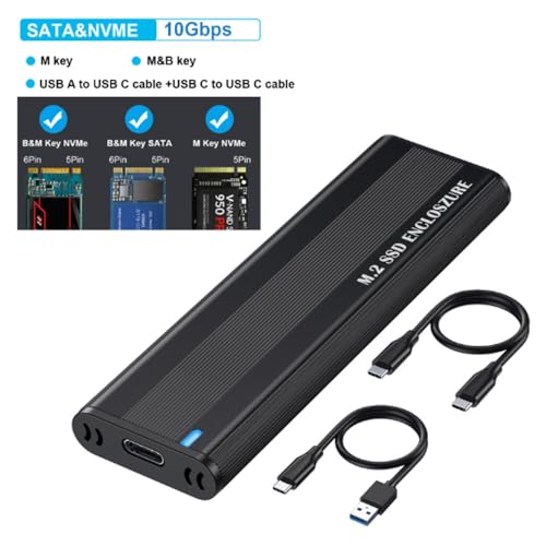 Adaptador Caja Externa M.2 NVMe SATA USB C 3.2 Gen 2 miniatura 6
