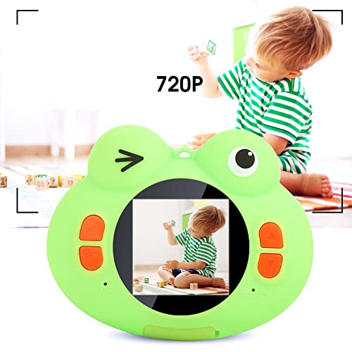 Bognajin Cute Frog Digital Sports Video Camera Para Crianças Com Slot Para Cartão De Memória Green W
