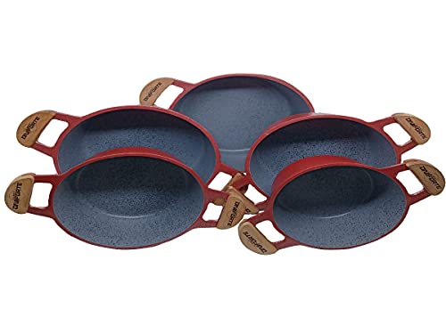 Jogo Panelas Caçarolas Alumino Fundido Craqueado Revestimento de Cerâmica