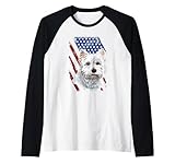 Photo Gallery white terrier american flag patriotic dog lover maglia con maniche raglan Photo Gallery white terrier american flag patriotic dog lover maglia con maniche raglan