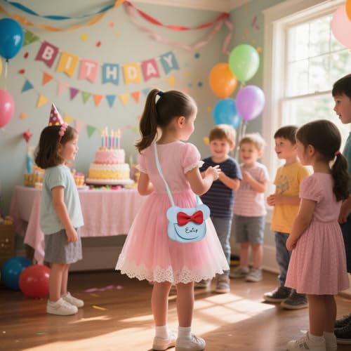 Personalized cartoon purse - Custom Cartoon Little Mouse Ear Bow Kids Crossbody Purse with Name, Kid PU Shoulder Coin Handbag for Kids Girls Toddlers Gift for Birthday, Christmas3