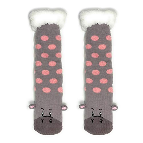 ooohyeah Women’s Sherpa Slipper Socks, Animal Lovers Cozy Warm Soft Slipper Socks One Size2