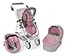 Bayer Chic 2000 637 36 Kombi-Puppenwagen Emotion 3-in-1 All In, rosa