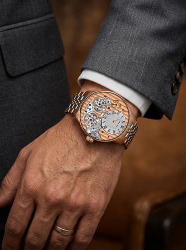Image of ALIX Luxury Men's Wrist Watch Multifunction Analog Watches with Stainless Steel Band
