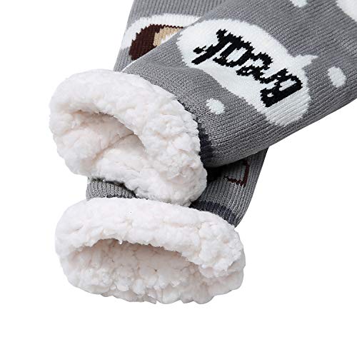 Image of Chassic Sherpa Lined Slipper Socks for Women, Non-Slip Cozy Winter House Socks, Soft Fuzzy Socks, Gifts for Women & Ladies Stocking Stuffers