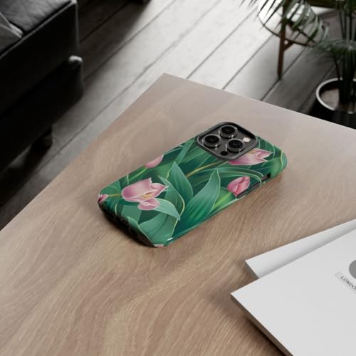 Coque rigide tulipe rose iPhone 14 Pro pour protéger votre mobile contre les rayures - 4