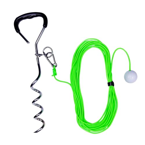 ゴルフスイング練習機器ゴルフロープボールトレーナーポータブル裏庭トレーニングソリューションリズムトレーナーゴルフロープボールトレーナーとグランドネイル付き