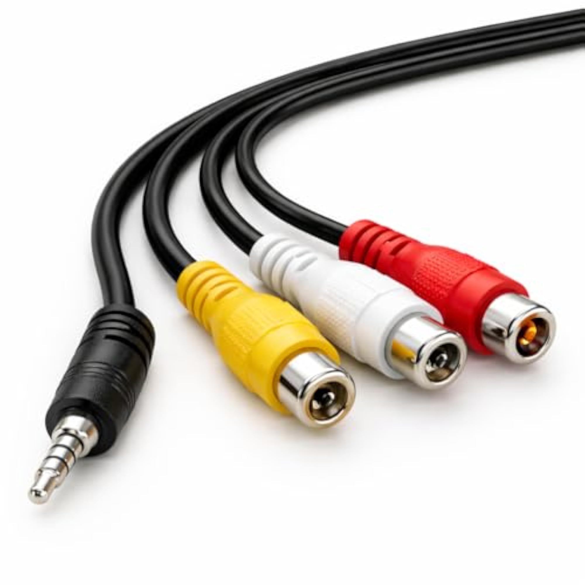 3.5mm Male Plug to 3 RCA Female Adapter Cable