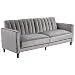Produktbild HOMCOM Schlafsofa 3 Sitzer Polstersofa Couch mit Dicker Polsterung Schlaffunktion Armlehne Holz Flanell Metall Grau 205 x 98 x 85 cm