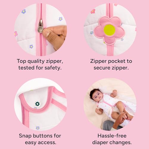 Image of NINTARABABY 1.5 TOG Sleep Sack - Organic Cotton | Soft, Breathable, Winter Swaddle, Wearable Blanket for Newborns (3-9 Months), Unisex Sleeping Bag, Gifts for Babies
