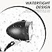 Jorzer Front Bike Light with Bracket, Waterproof 3 LED Vintage Bike Headlight, Battery Powered Plated Lights for Night Riding with Button Switch.