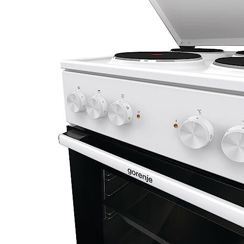 Foto von Gorenje GE5A23WH Standherd, 74 Liter, PerfectGrill, Pizza Mode 300°C, AquaClean, Made in Europe, weiß